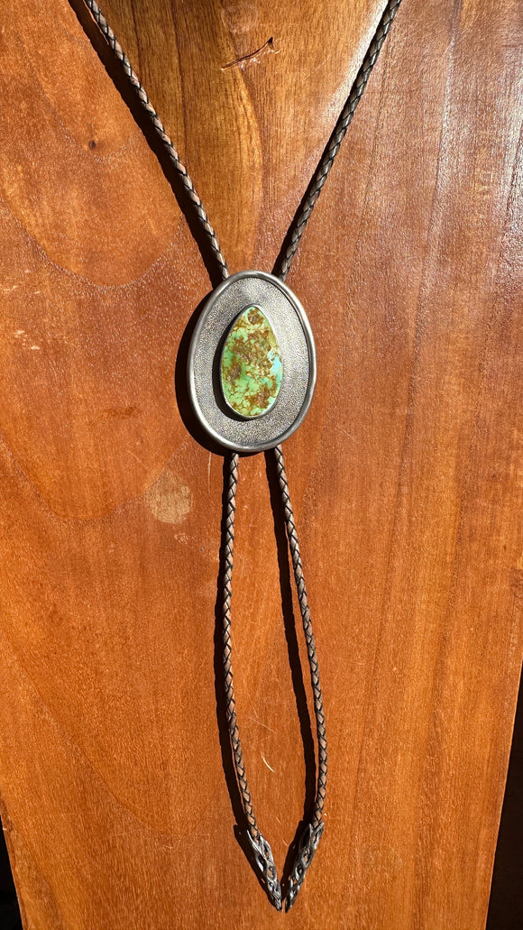 Cerrillos Turquoise Silver Bolo