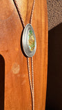 Natural Cerrillos Turquoise Silver Bolo