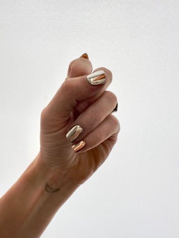 Silver Nails - Single Nail- Index, Middle, Ring
