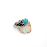 Cholla Ring with Bisbee Turquoise