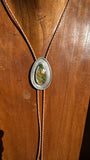 Natural Cerrillos Turquoise Silver Bolo