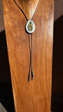 Natural Cerrillos Turquoise Silver Bolo