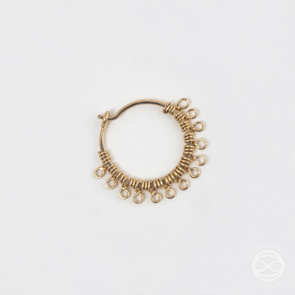 Filigree Nose Ring in Gold