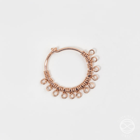 Filigree Nose Ring in Rose Gold