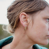Water in the desert- Nopalitos Grandes Studs w/ labradorite