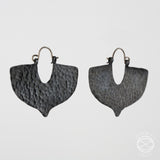 Shield Earrings in Blackened Copper