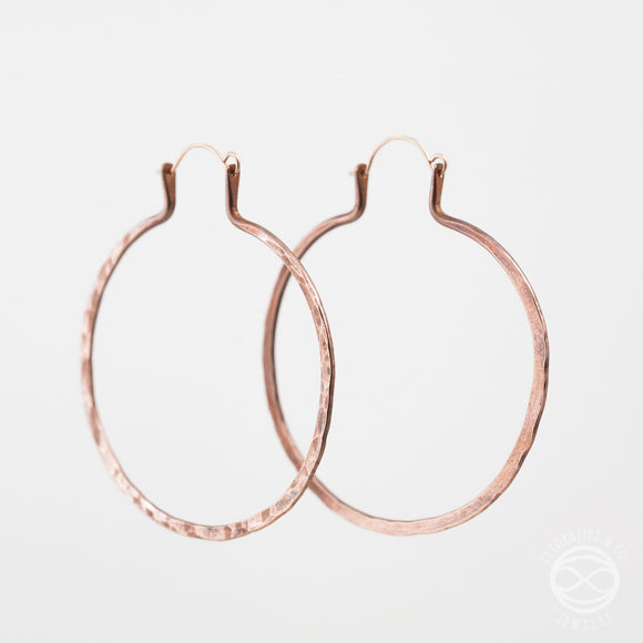 Forged Hoops in Copper