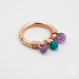 Jeweled Septum Ring in Rose Gold