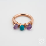 Jeweled Septum Ring in Rose Gold