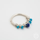 Jeweled Septum Ring in Silver