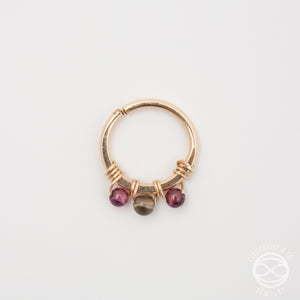 Jeweled Septum Ring in Gold