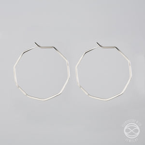 Pi Earrings - Nonagon