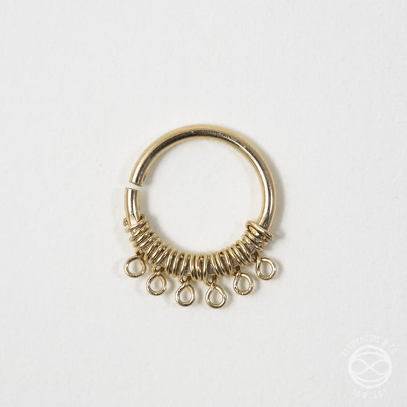 Filigree Septum Ring in Gold