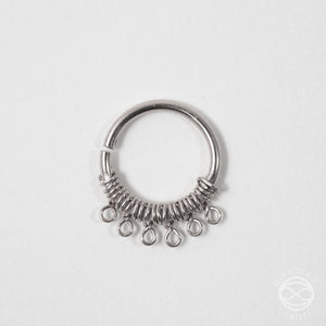 Filigree Septum Ring in Silver