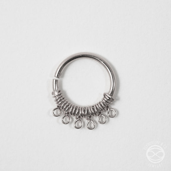 Filigree Septum Ring in Silver
