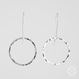 Circle Earrings in Sterling Silver