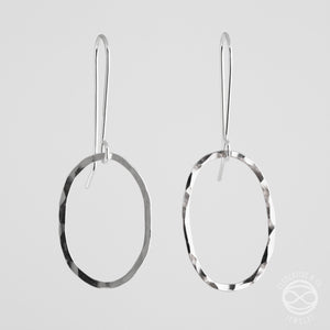 Oval Earrings in Sterling Silver