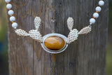 Snowy Nopal Necklace