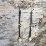 Nexus earrings with carved bone bead