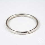 silver stacking rings with hammered pattern