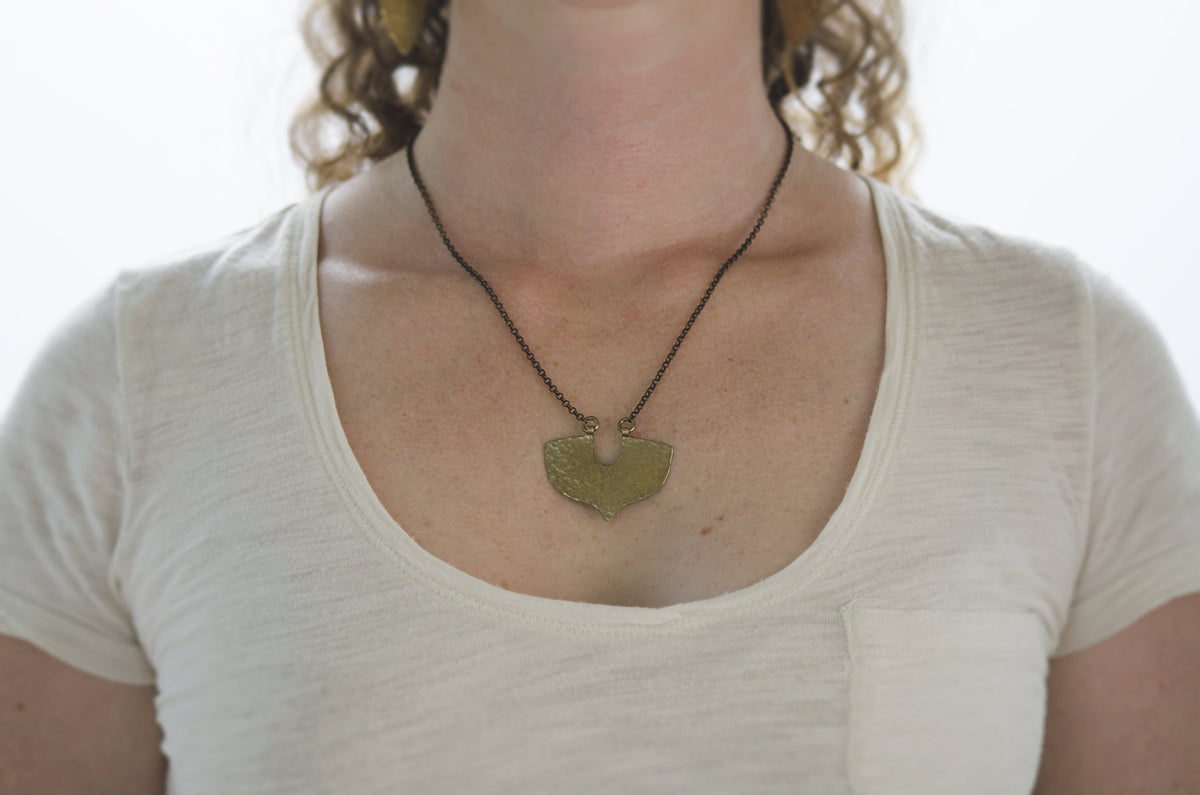 Shield Necklace in Blackened Copper – Clementine & Co. Jewelry