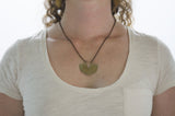 Shield Necklace in Blackened Copper