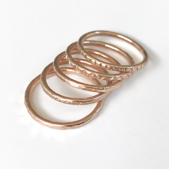 Rose Gold Stacking Rings