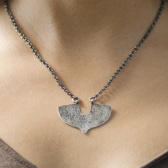 Shield Necklace in Silver