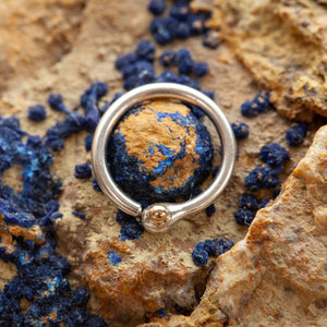 Naga Septum Ring Sterling and Gold
