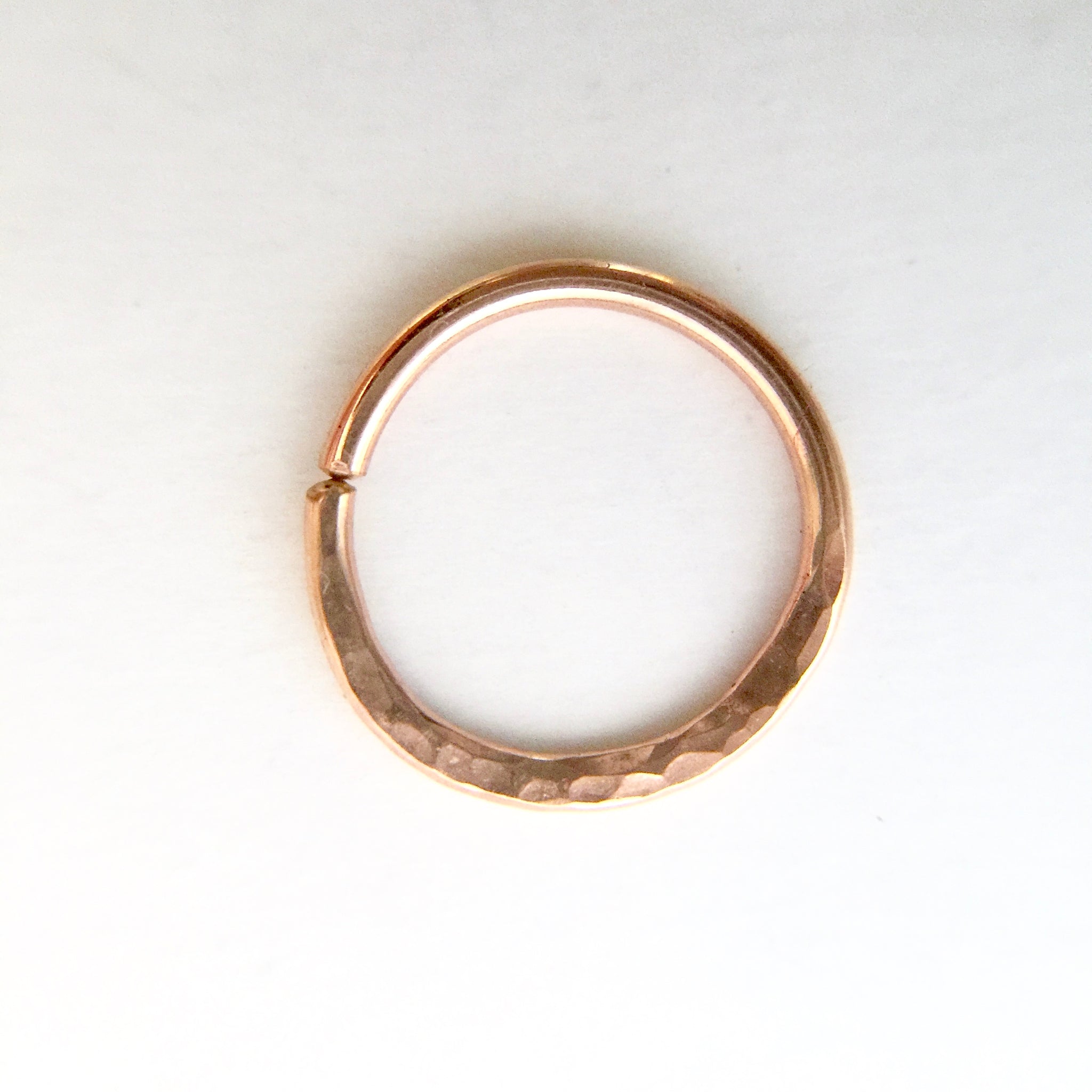 Hammered gold septum ring deals