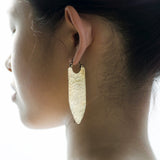 Banner Earrings in Antiqued Brass