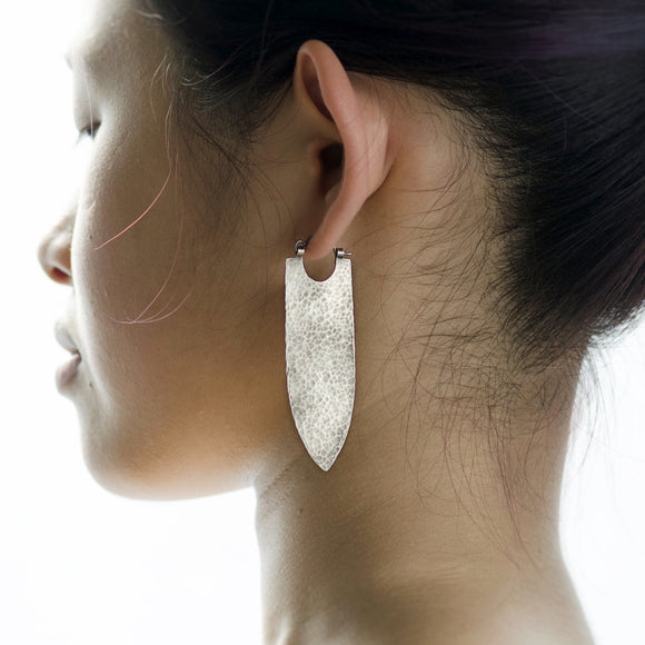 Banner Earrings in Silver