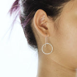 Circle Earrings in Sterling Silver