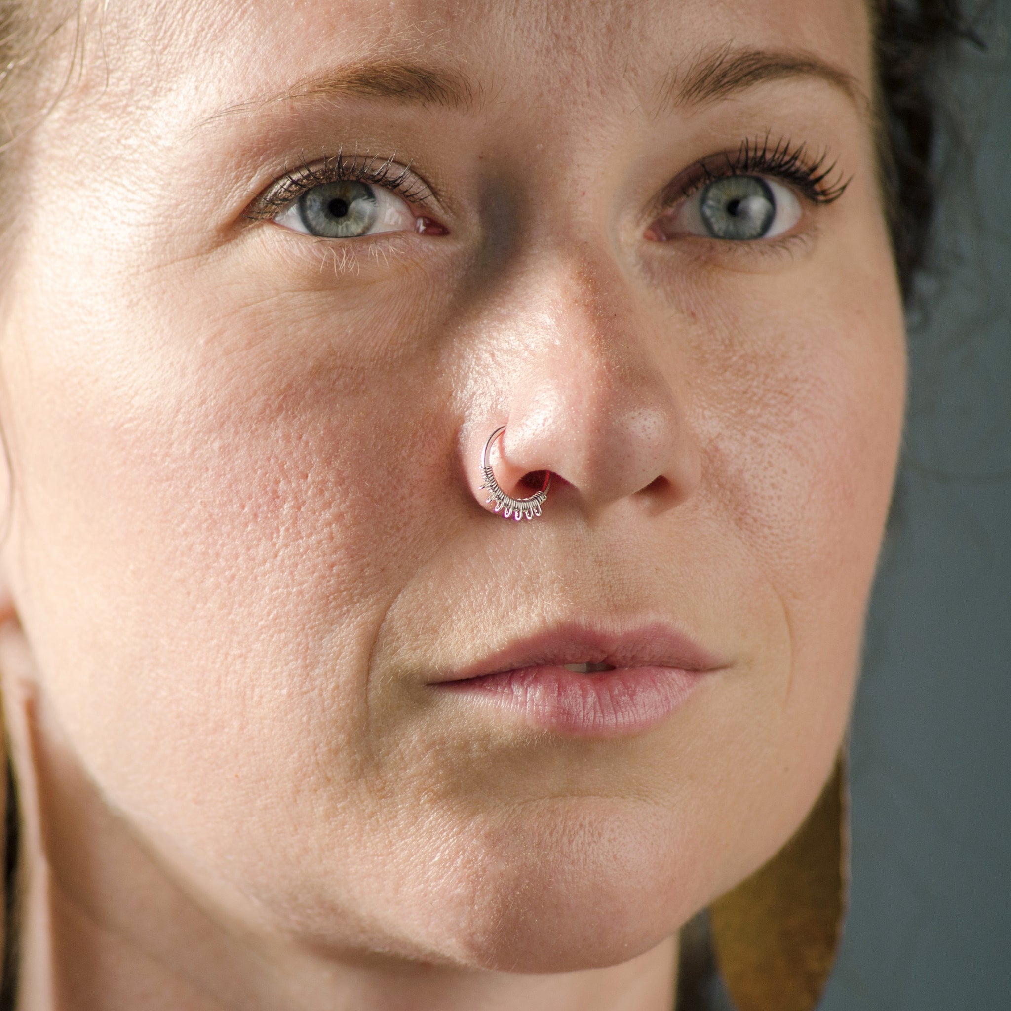 Nose piercing rose gold clearance