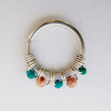 Jeweled Septum Ring in Silver